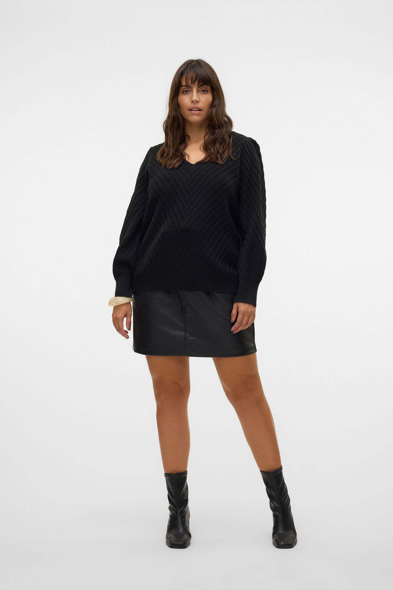 Vero Moda Curve Falda midi encerada talla grande