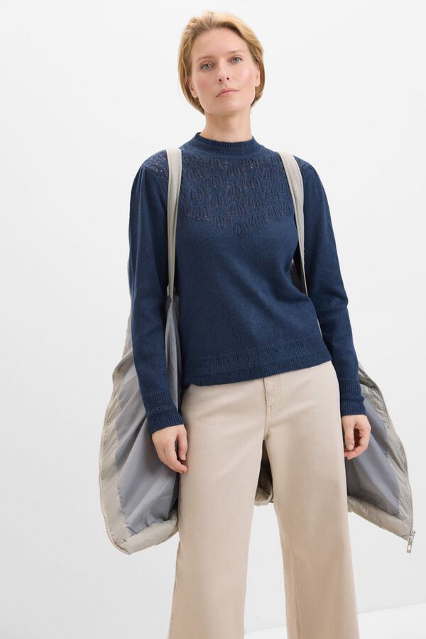 Cortefiel Abrigo largo plumas Kaki