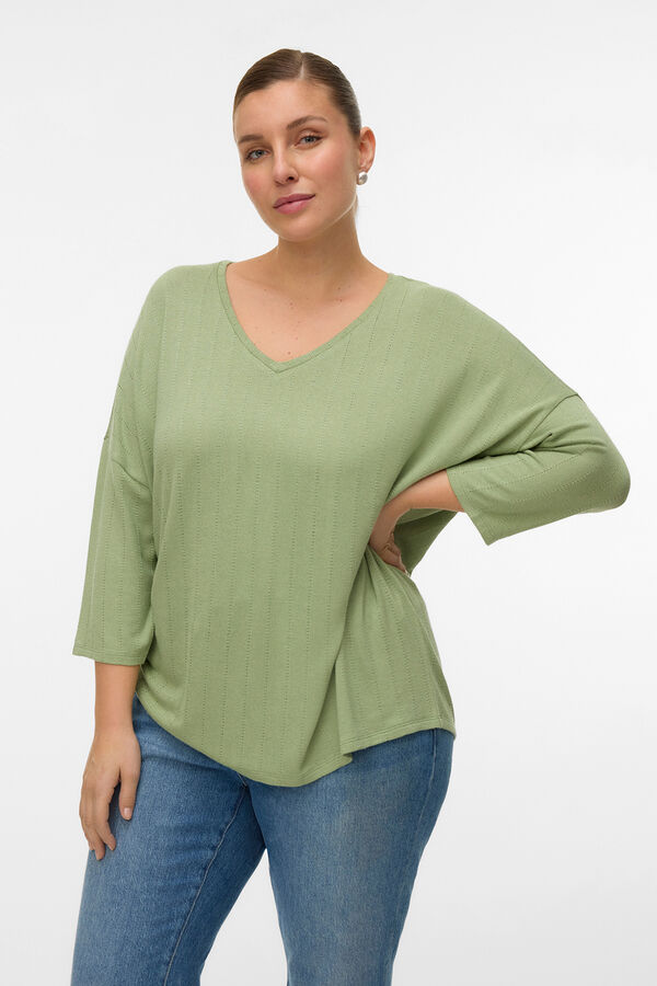 Vero Moda Curve Camiseta manga larga talla grande Verde
