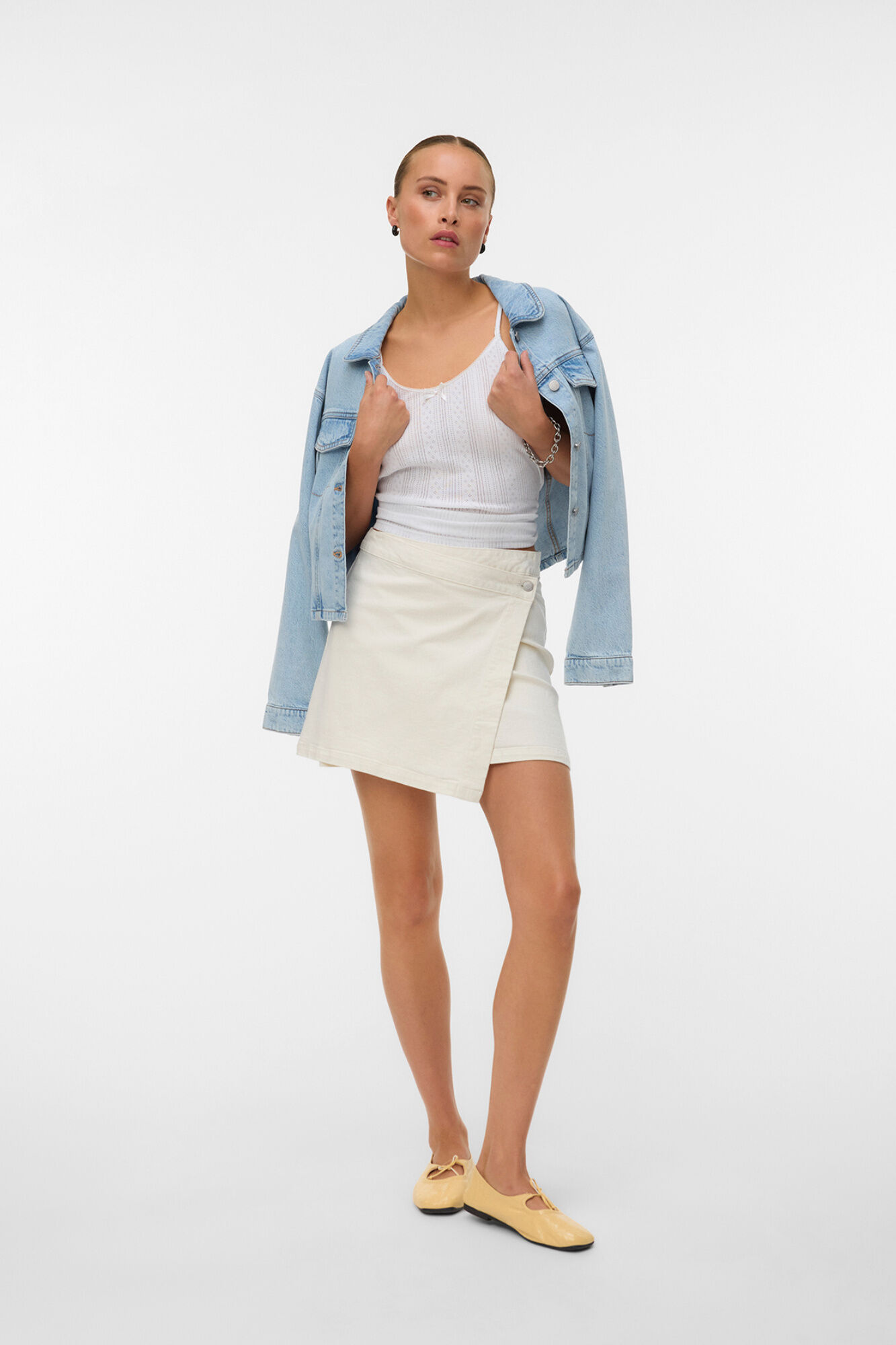 Vero Moda Saia curta em denim