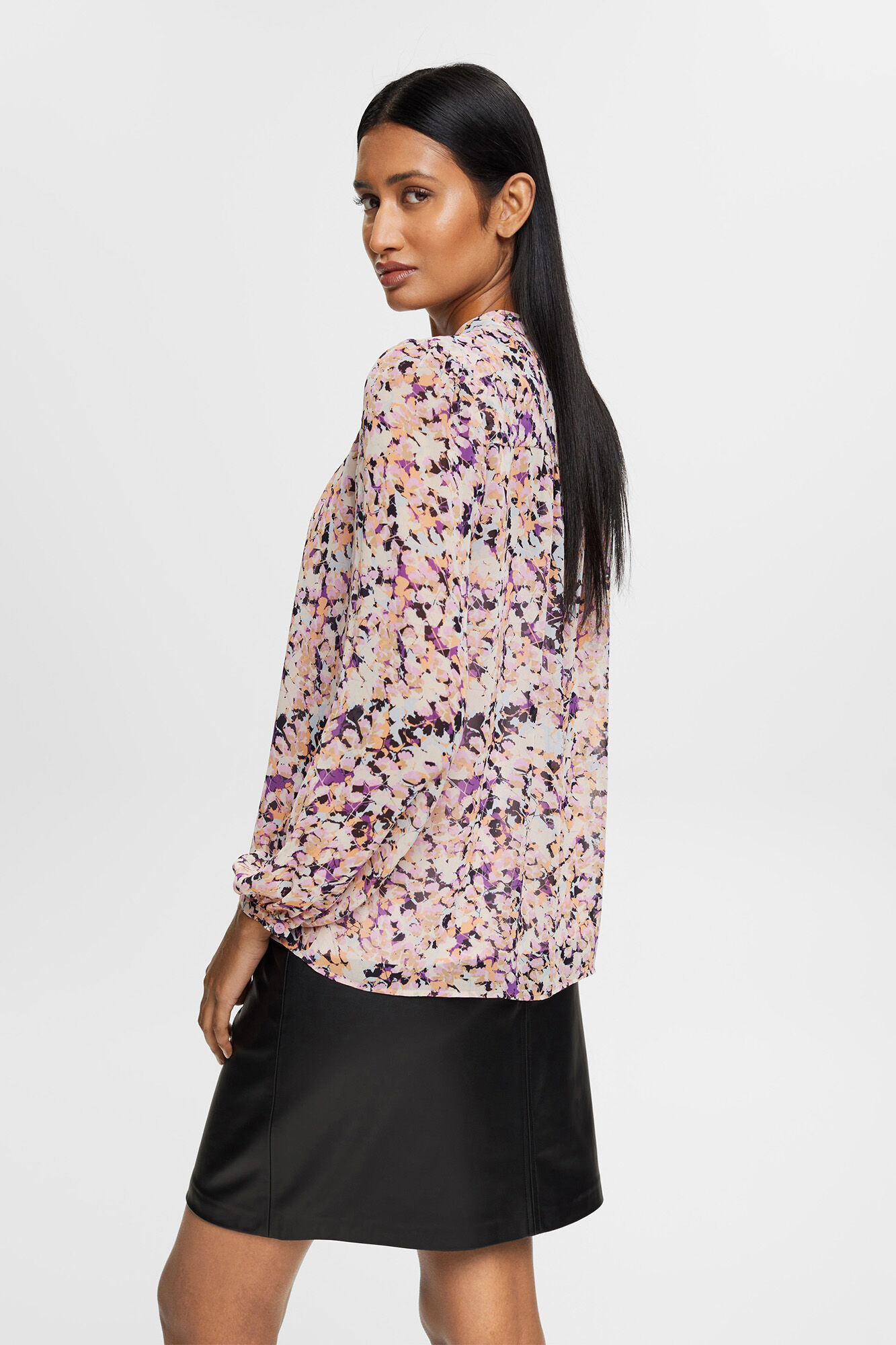 Esprit Blusa chiffon estampado floral
