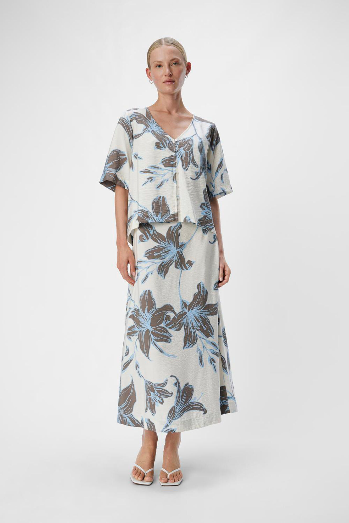 Object Falda midi estampada