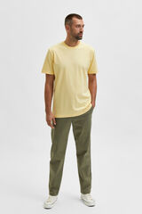 Cortefiel T-shirt 100% algodão orgânico Amarelo