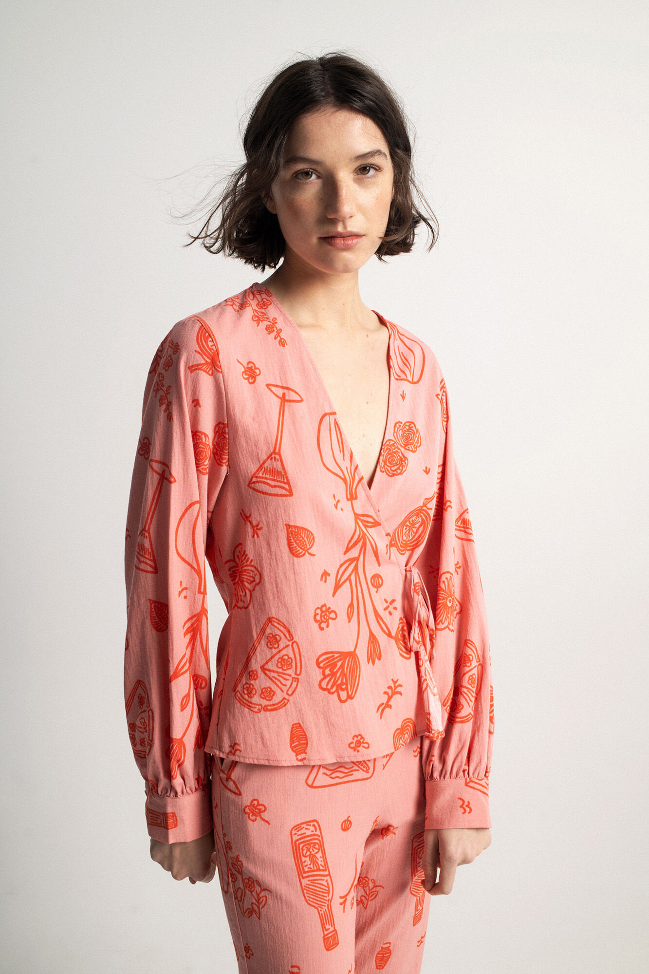 Object Blusa estampada cruzada