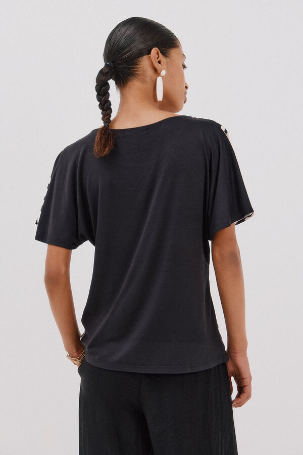 Cortefiel Top combinado estampado Estampado blanco