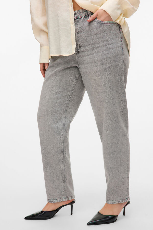Vero Moda Curve Jeans mom talla grande Gris
