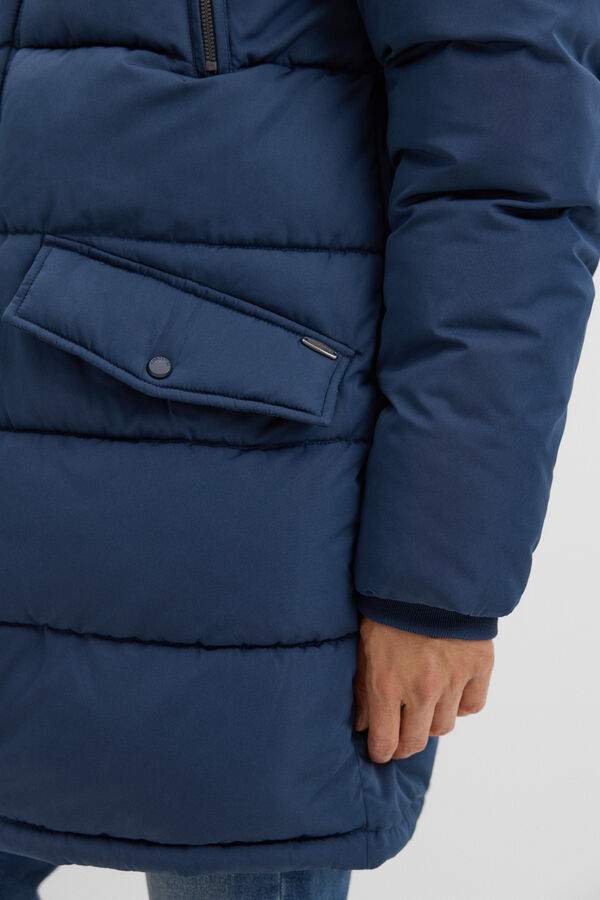 Cortefiel Parka acolchada Azul marino