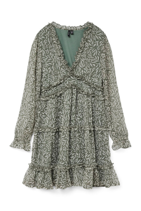 Vero Moda Vestido corto de gasa Verde