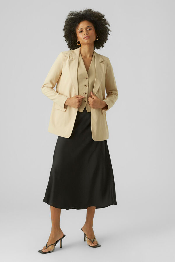 Vero Moda Blazer cl&aacute;sica corte recto Marr&oacute;n