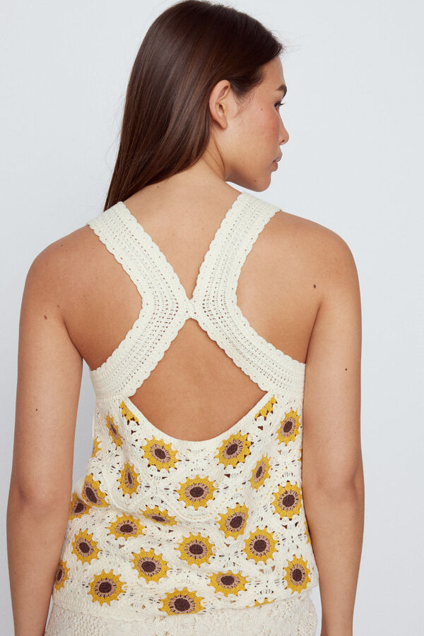 Slowlove Top crochet desenho Multicolorido