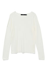 Vero Moda Suéter básico com gola canoa Branco