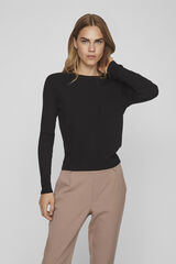 Vila Top de punto canal&eacute; Negro