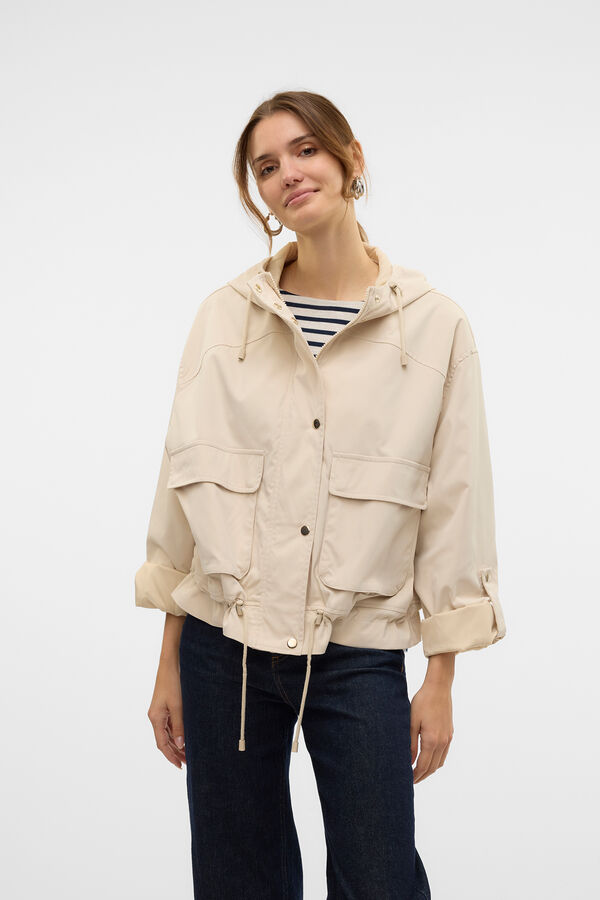 Vero Moda Cazadora corta con capucha Gris