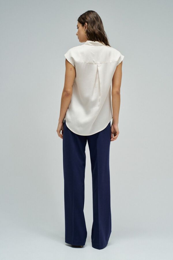 Salsa Jeans Camisa em ganga leve Ecru