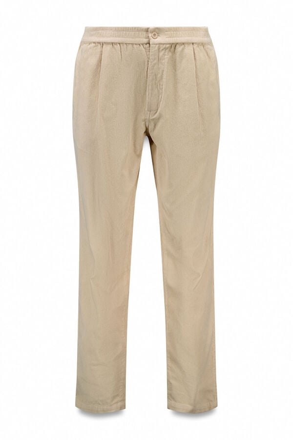 OOTO Cal&ccedil;as de veludo veludo com el&aacute;stico Tostado