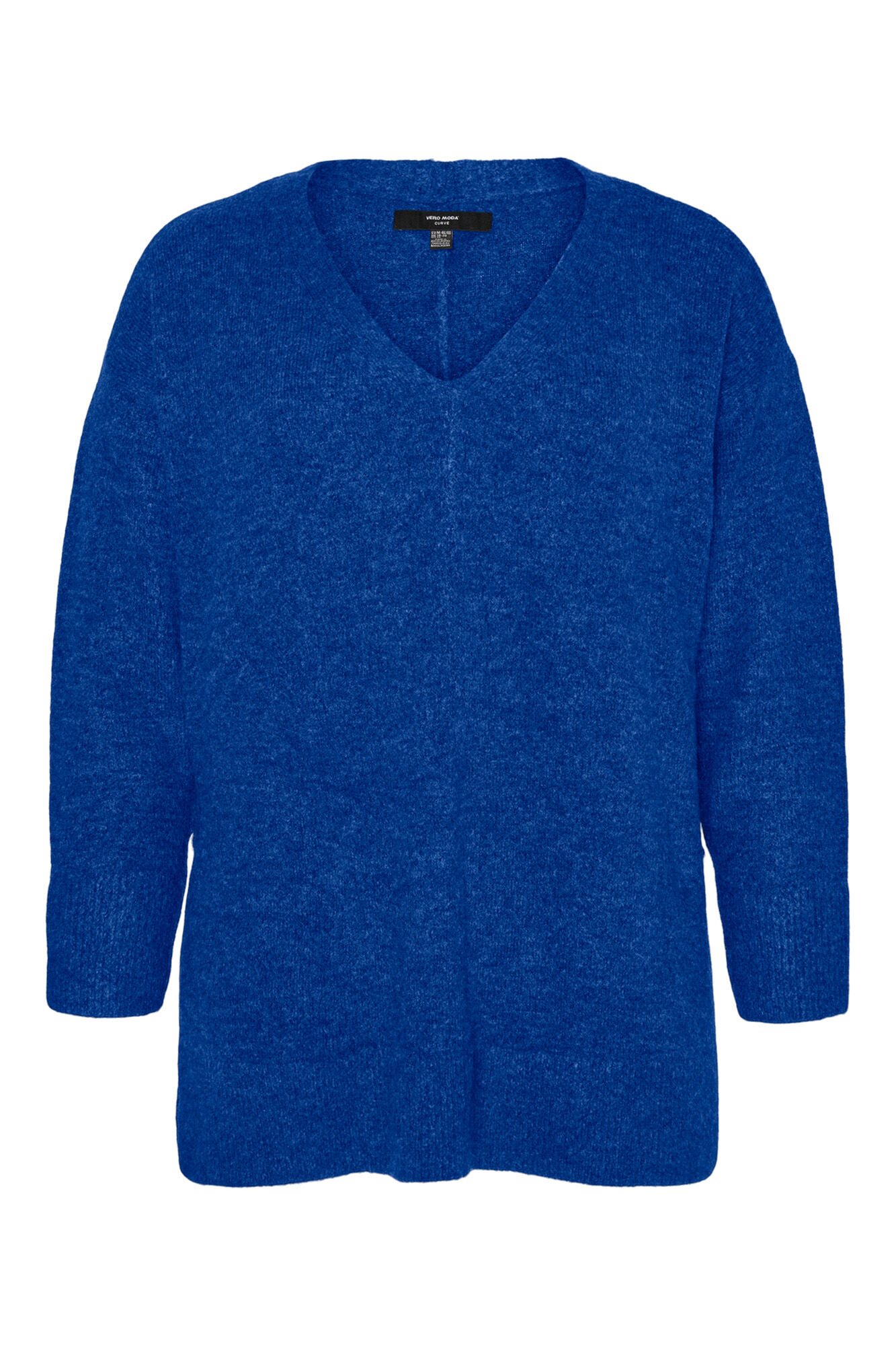 Vero Moda Curve Jersey b&aacute;sico con escote pico talla grande