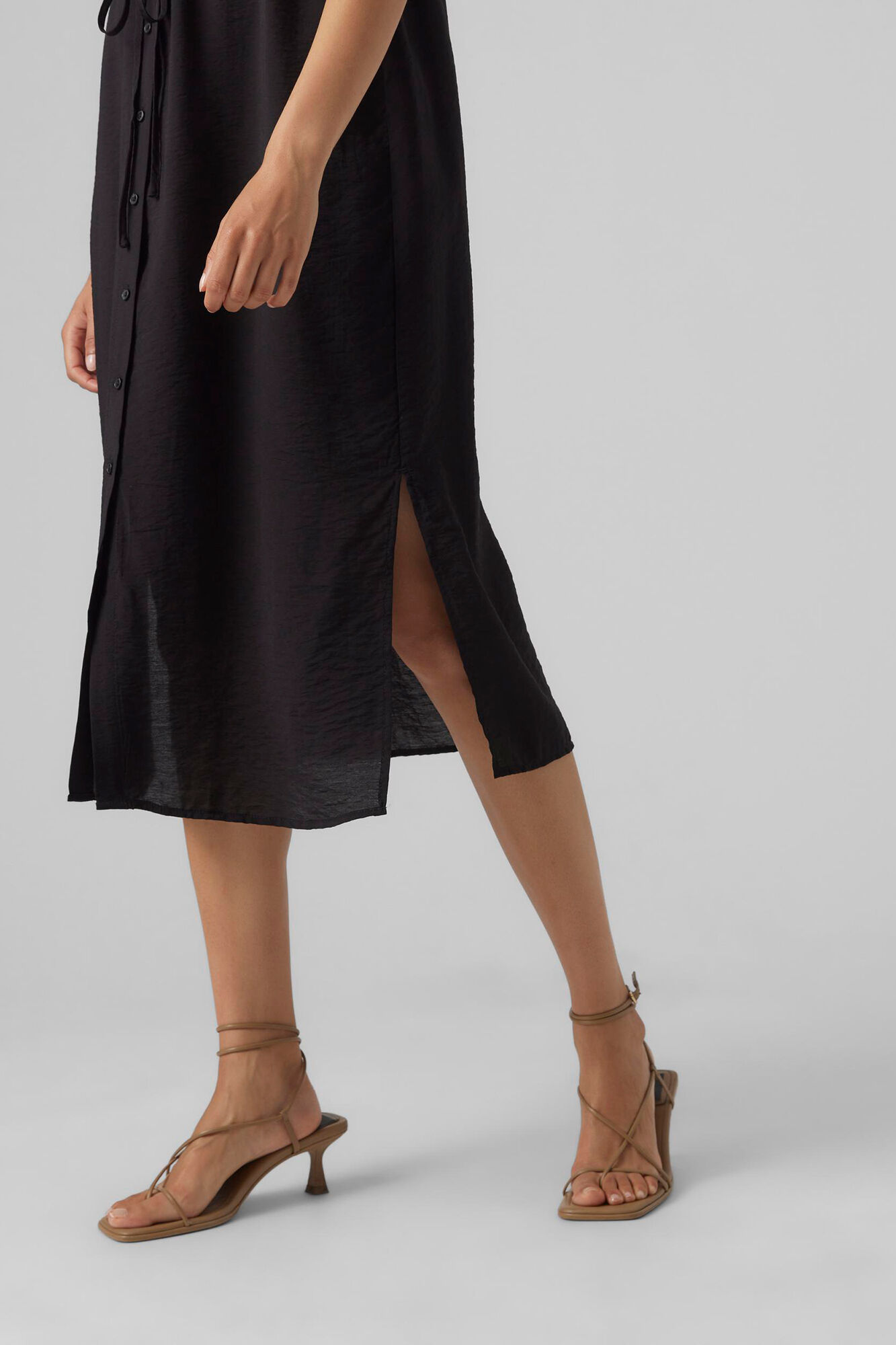 Vero Moda Vestido midI camisero de manga corta