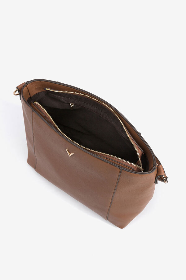 Vilanova Bolso de hombro efecto piel Marr&oacute;n