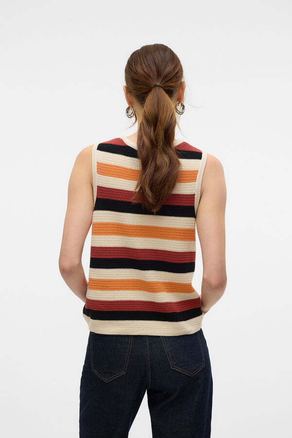 Vero Moda Blusa malha manga fria Cinzento