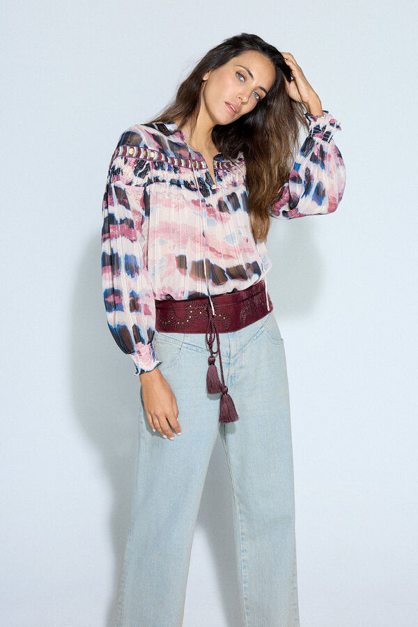 Slowlove Blusa estampada hilo metalizado Multicolor