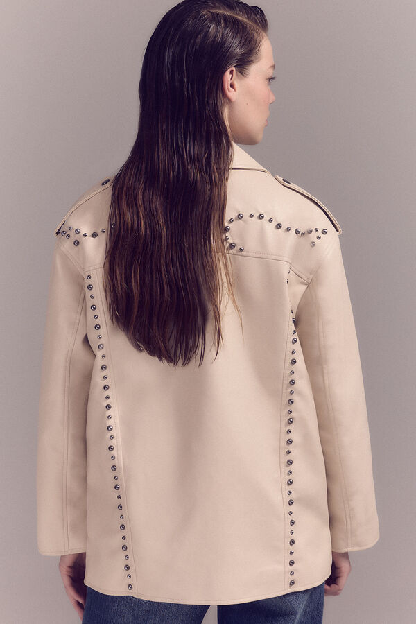 Slowlove Biker oversize tachas Marfil