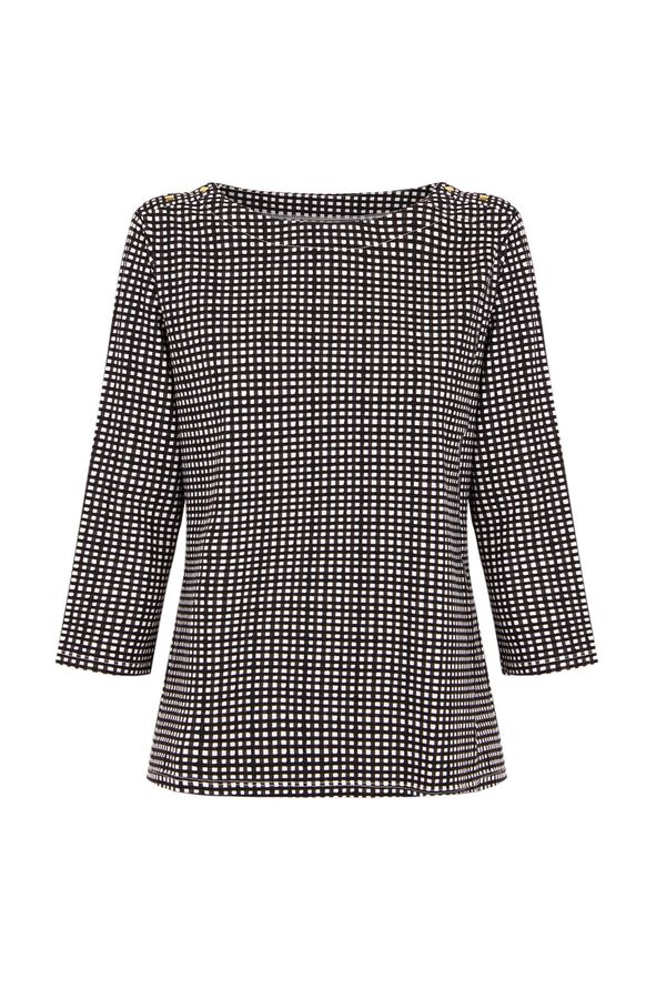 Cortefiel T-shirt b&aacute;sica bot&otilde;es Impress&atilde;o