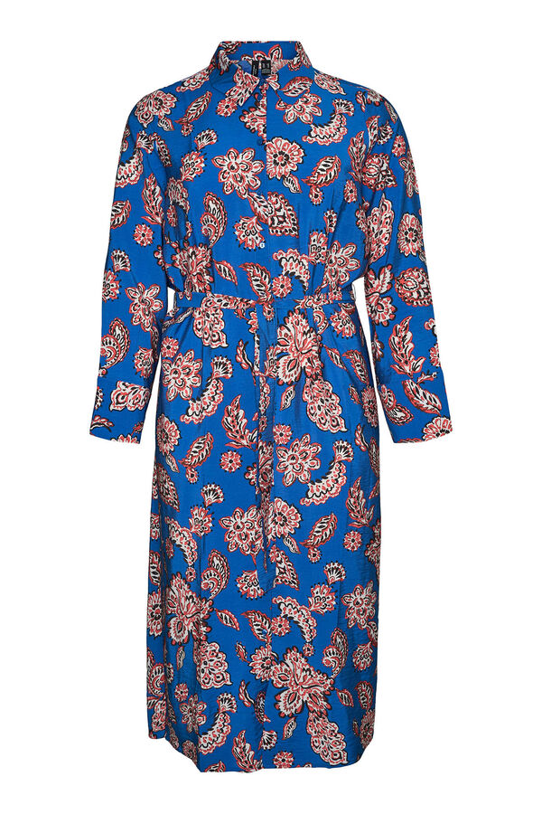 Vero Moda Curve Vestido midi camisero talla grande Azul