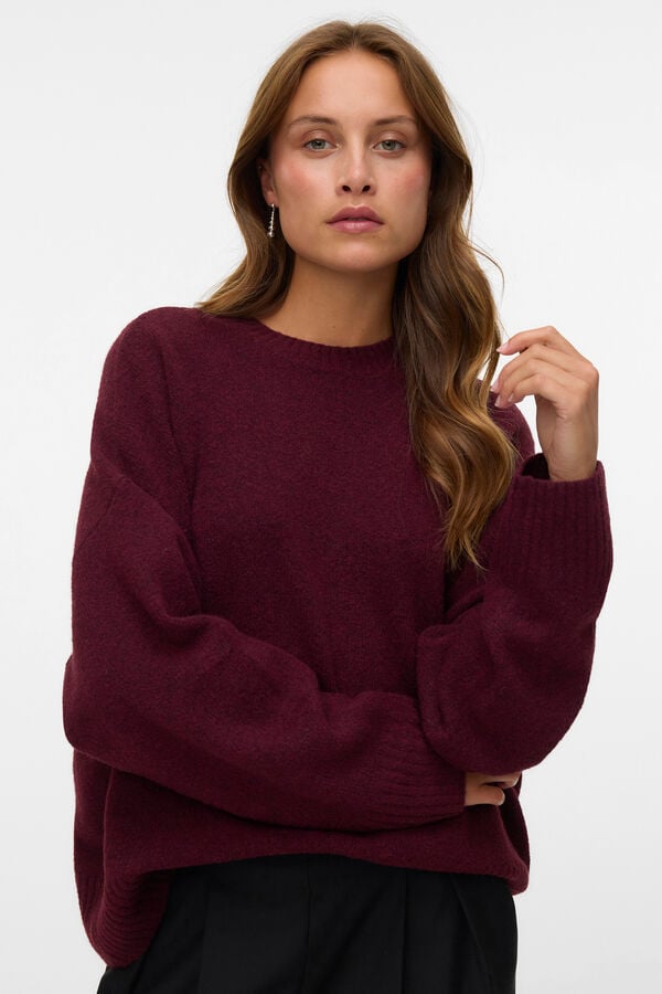 Vero Moda Jersey de punto cuello redondo Morado