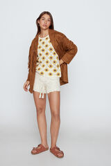 Slowlove Top crochet desenho Multicolorido