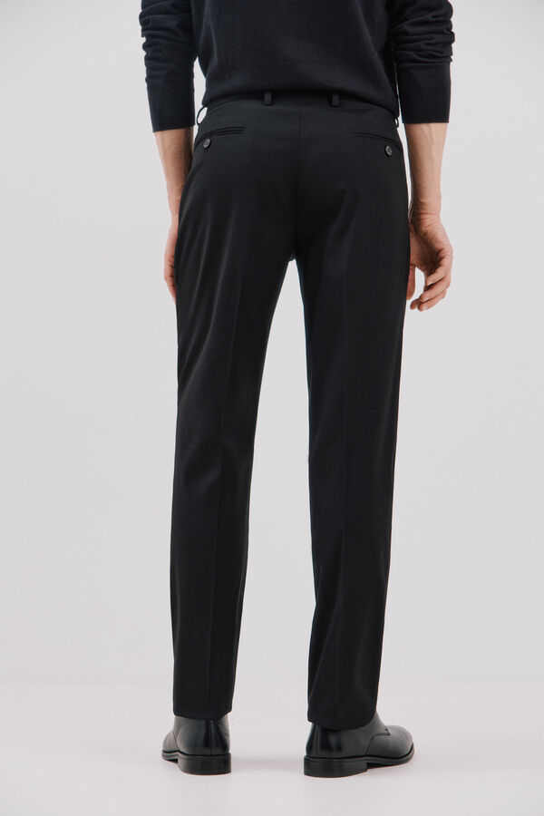 Cortefiel Pantal&oacute;n negro sllim fit Negro