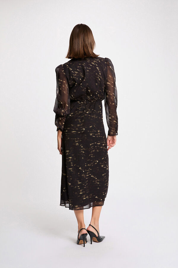 Morgan Vestido largo con mangas abullonadas Multicolor