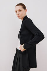 Cortefiel Chaqueta cuello chal Negro
