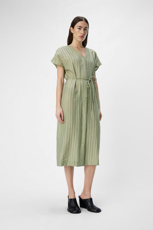 Object Vestido midi de manga curta Cinzento