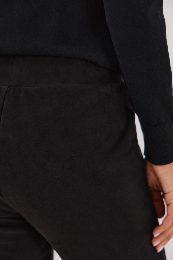 Cortefiel Legging de mujer de efecto ante Negro