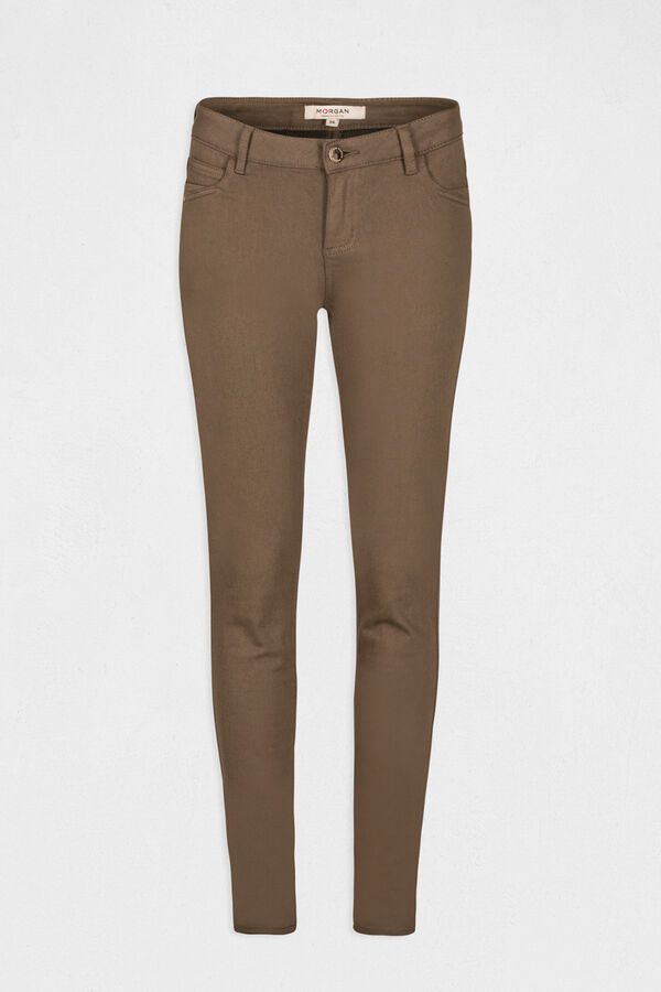Morgan Pantal&oacute;n skinny talle bajo Kaki