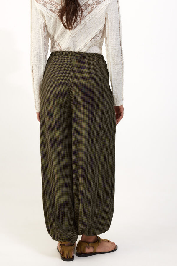 Slowlove Cal&ccedil;a bombacha xadrez Verde