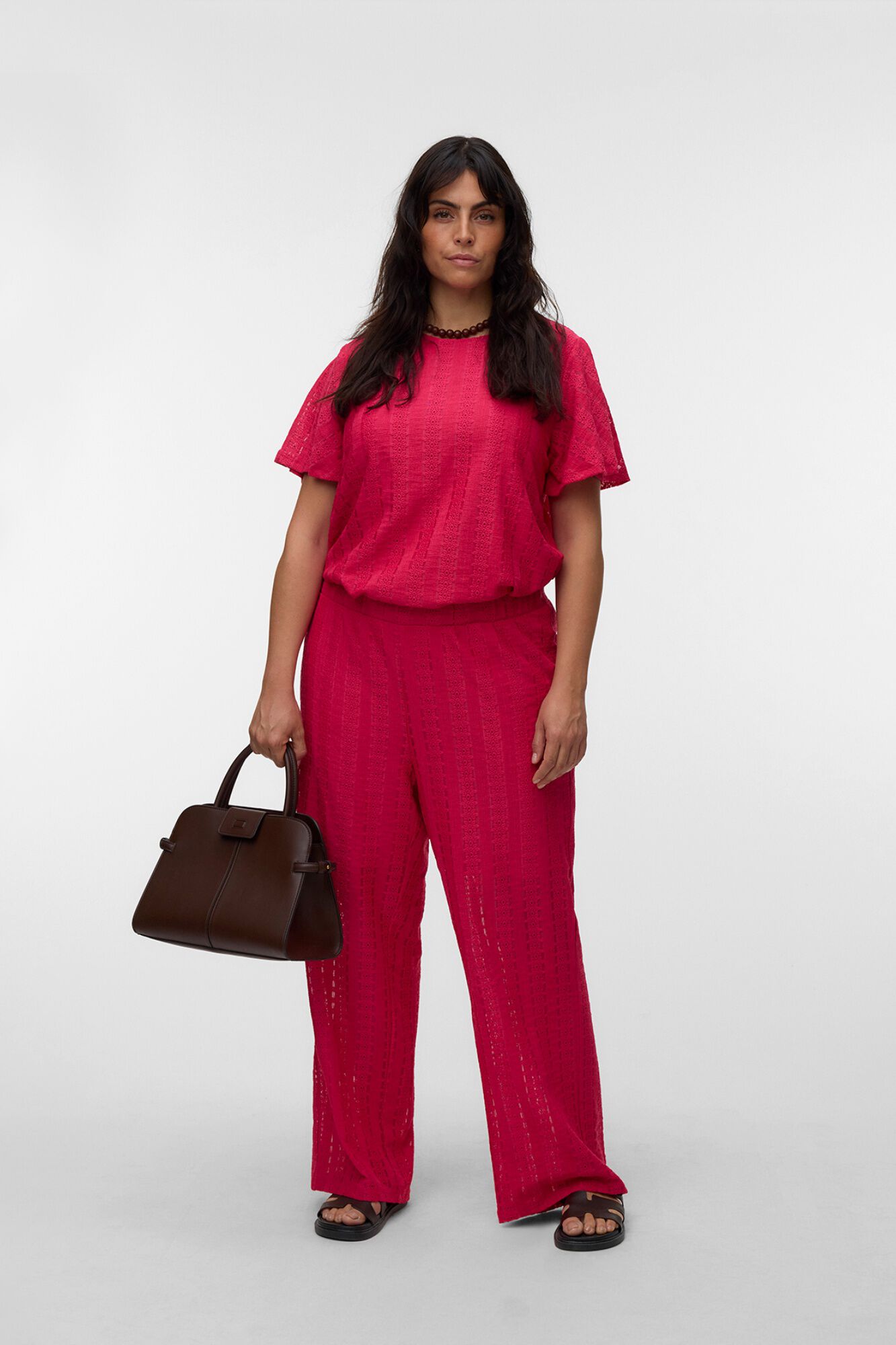 Vero Moda Curve Pantal&oacute;n largo bordados talla grande