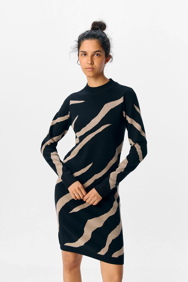 Object Vestido de malha estampado Multicolorido
