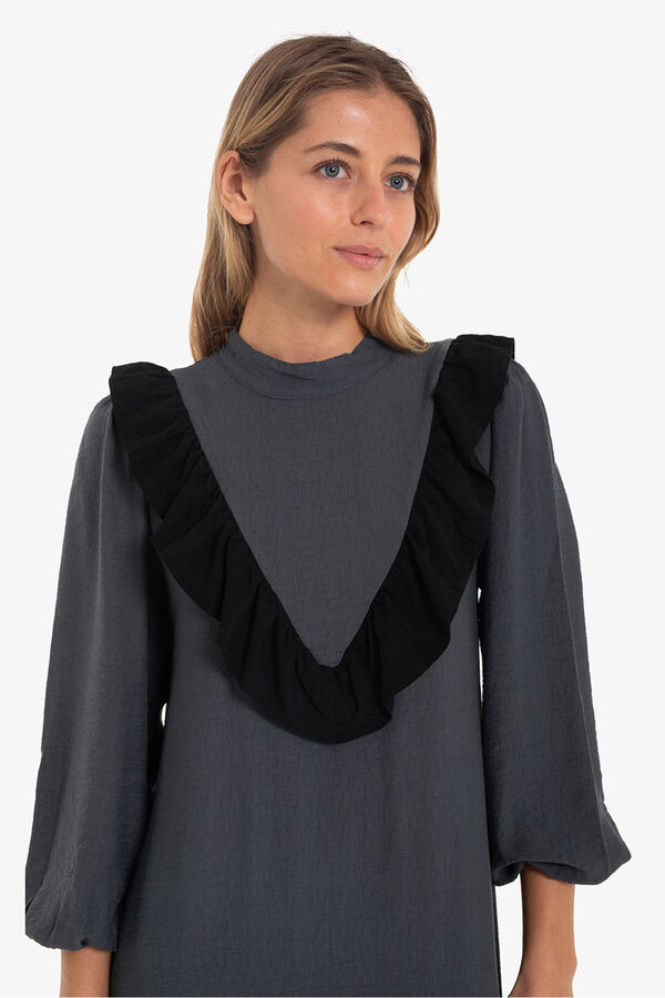 Cupl&eacute; Vestido volantes Gris