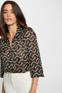 Morgan Camisa de gasa estampada