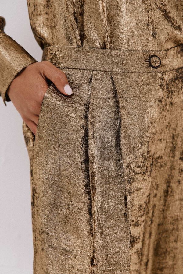 Cortefiel Cal&ccedil;a palazzo dourada Dourado