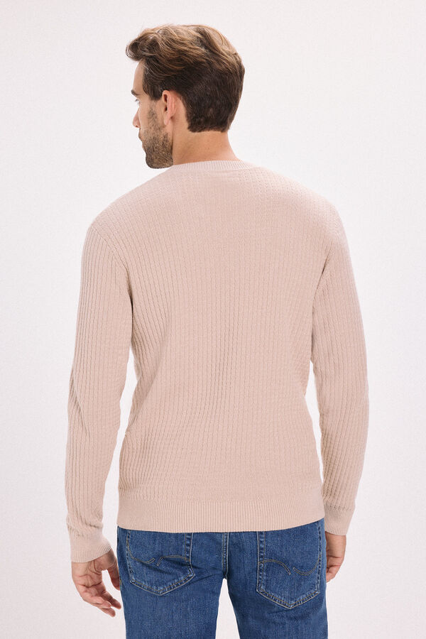 Jack & Jones Jersey b&aacute;sico de punto liso Beige