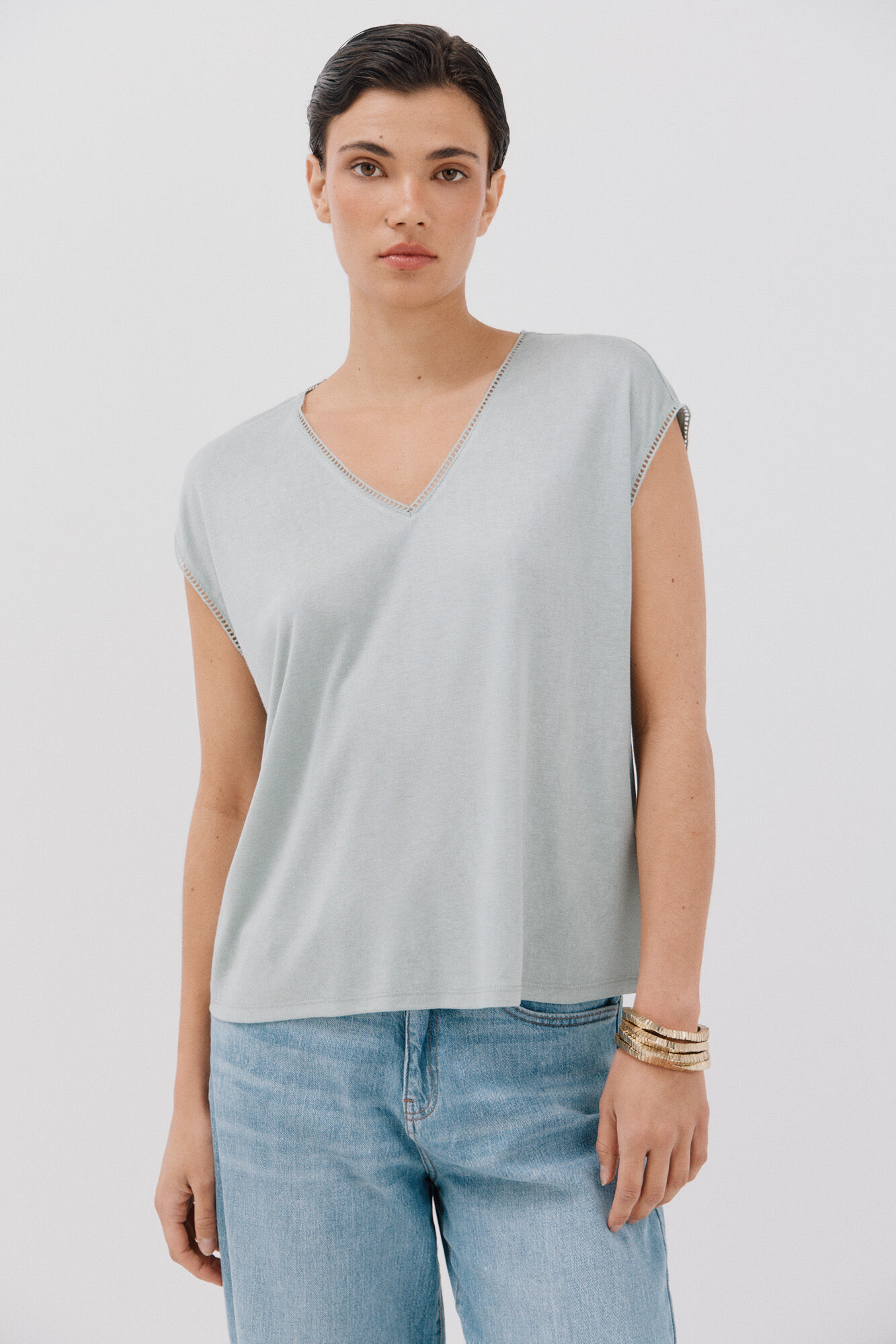 Cortefiel Camiseta b&aacute;sica vainicas