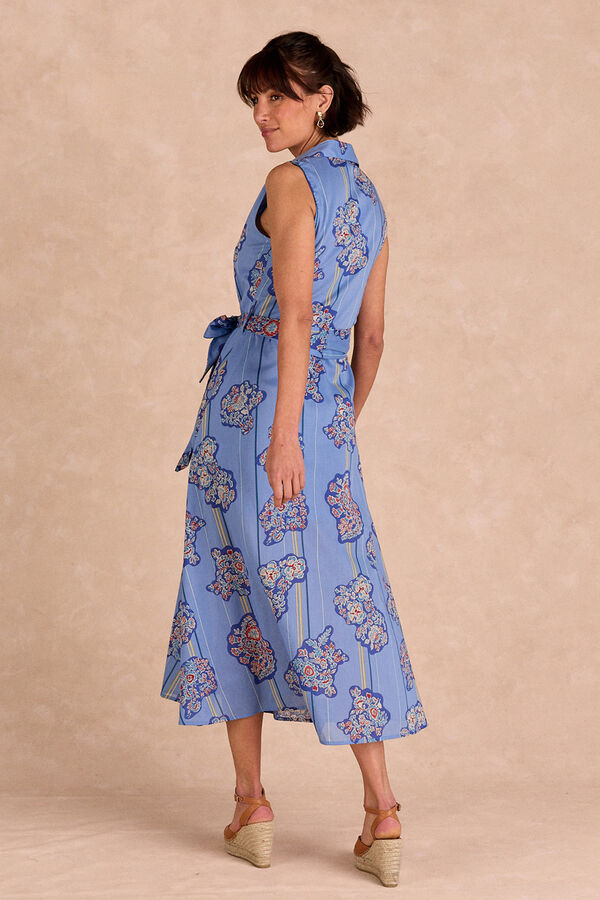 Polín Et Moi Vestido longo Zaira Azul