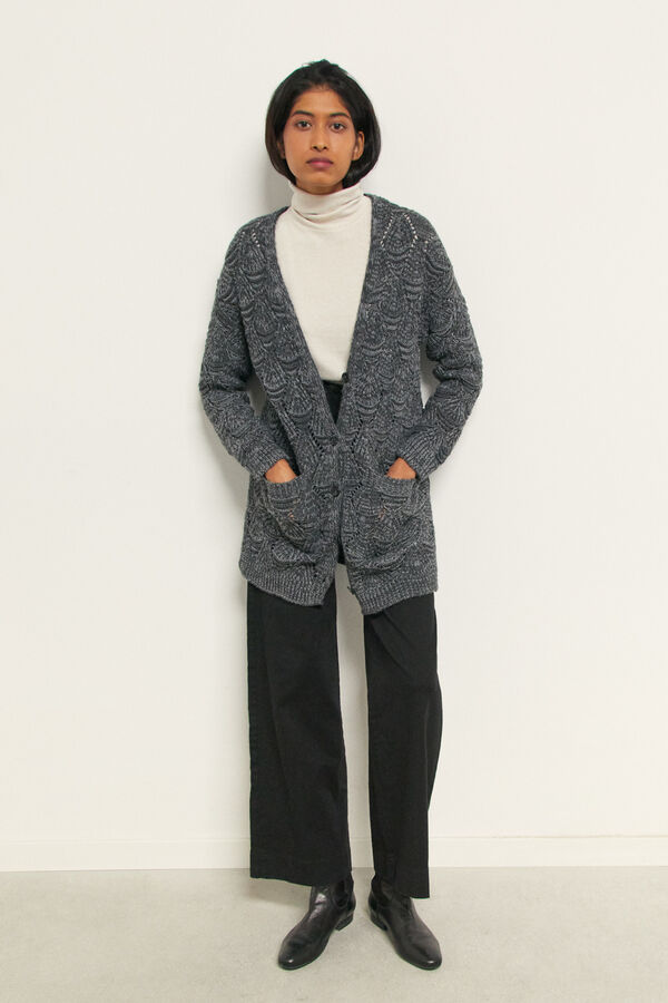 Cortefiel Chaqueta punto Gris