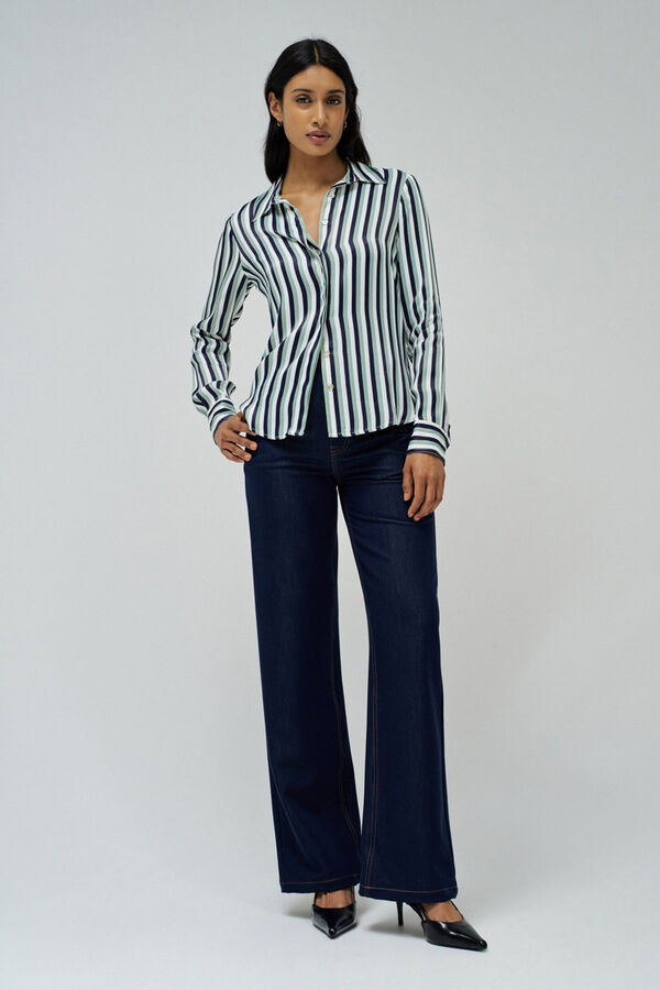 Salsa Jeans Camisa manga larga estampada Estampado blanco