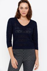 Cortefiel Jersey algod&oacute;n bc Azul marino