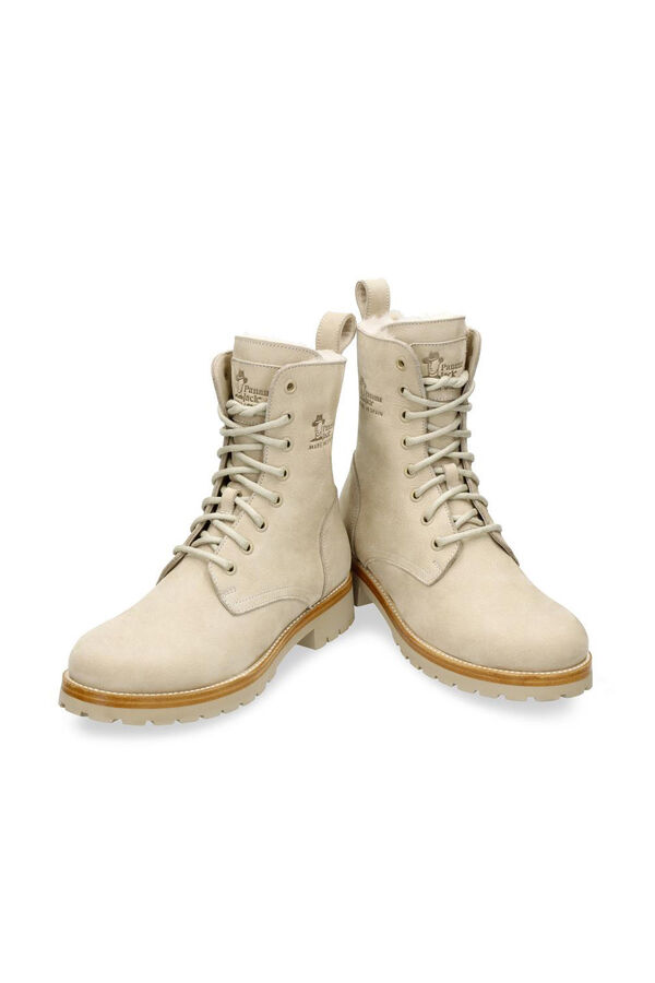 Panama Jack Bota mujer plana Beige