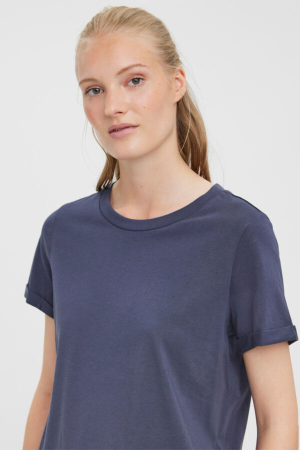 Vero Moda Camiseta b&aacute;sica manga corta Azul