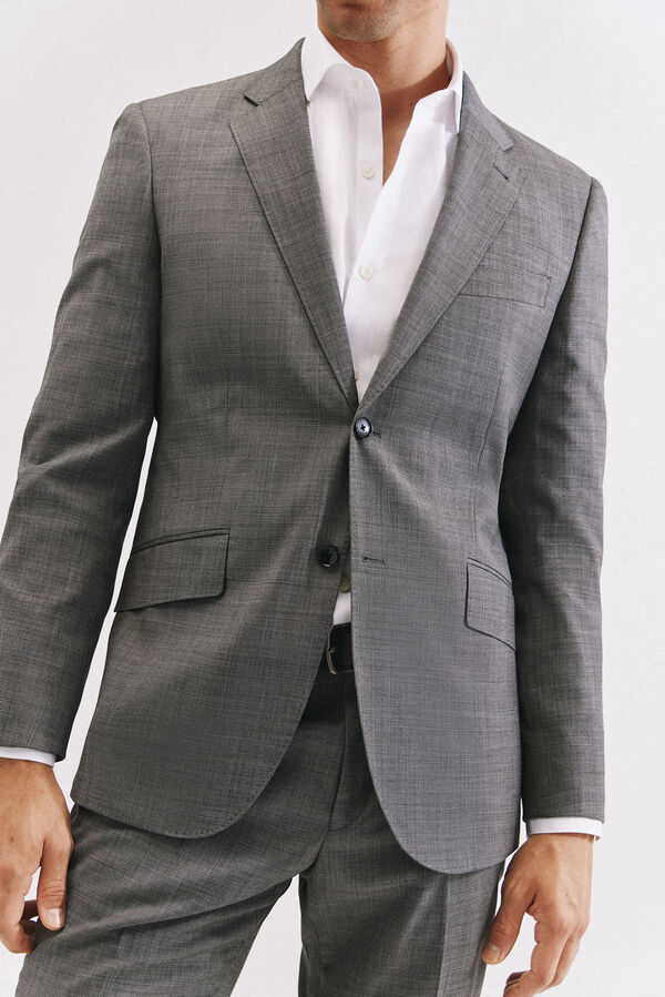Cortefiel Blazer cinza estruturado slim fit Cinzento